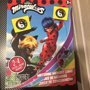 MIRACULOUS Memory Matching Card Game Featuring 72 Full Color Pieces NEW-SEALED